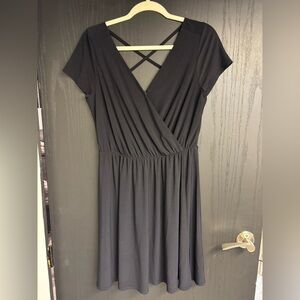 Maurices Black Sundress V-Neck Short Sleeve Summer